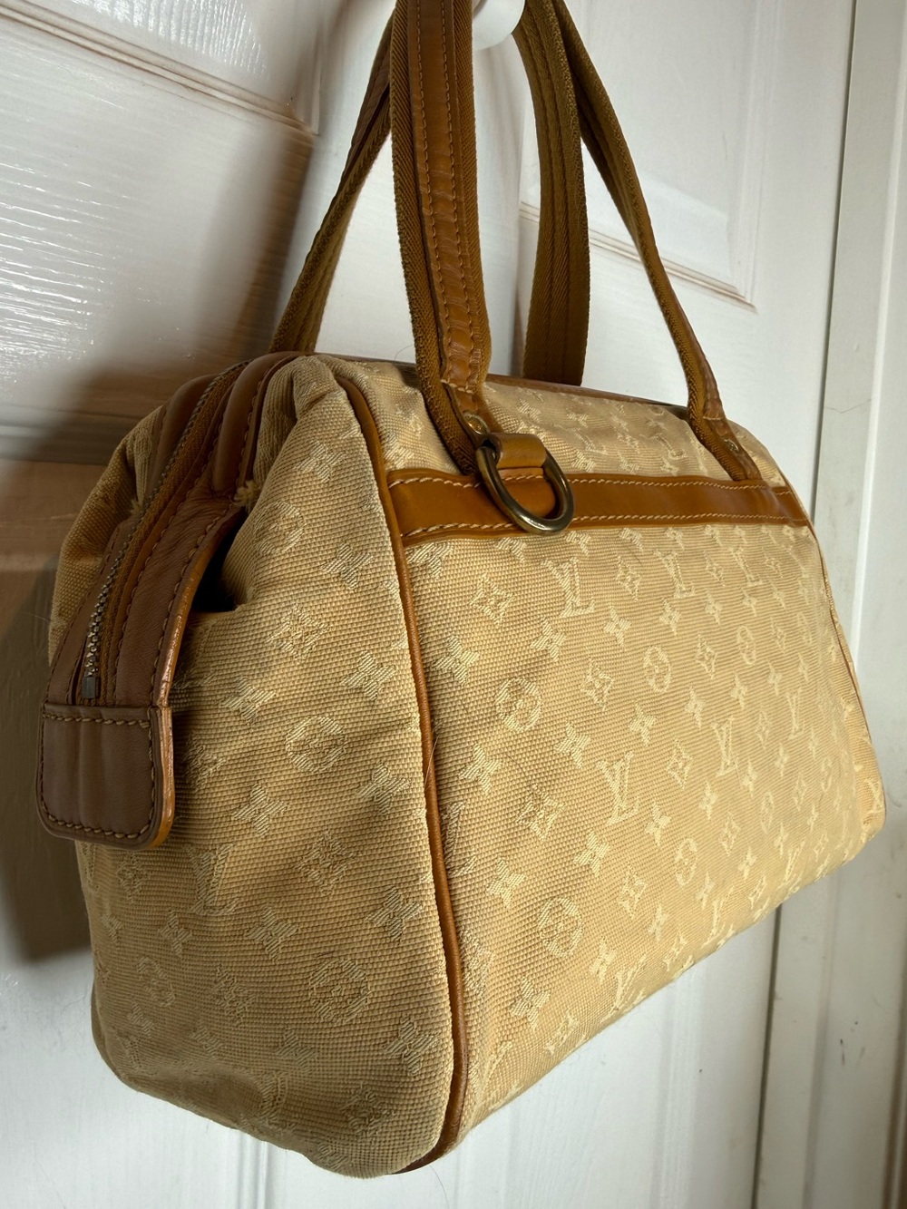 LOUIS VUITTON TAN MONOGRAM JOSEPHINE MINI LIN PM HANDBAG